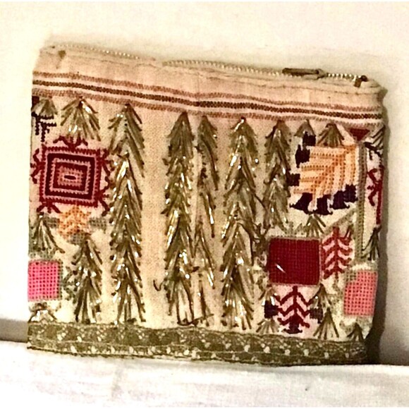 30s 40s Vintage Native American Style Embroidered Clutch Purse - Picture 2 of 5